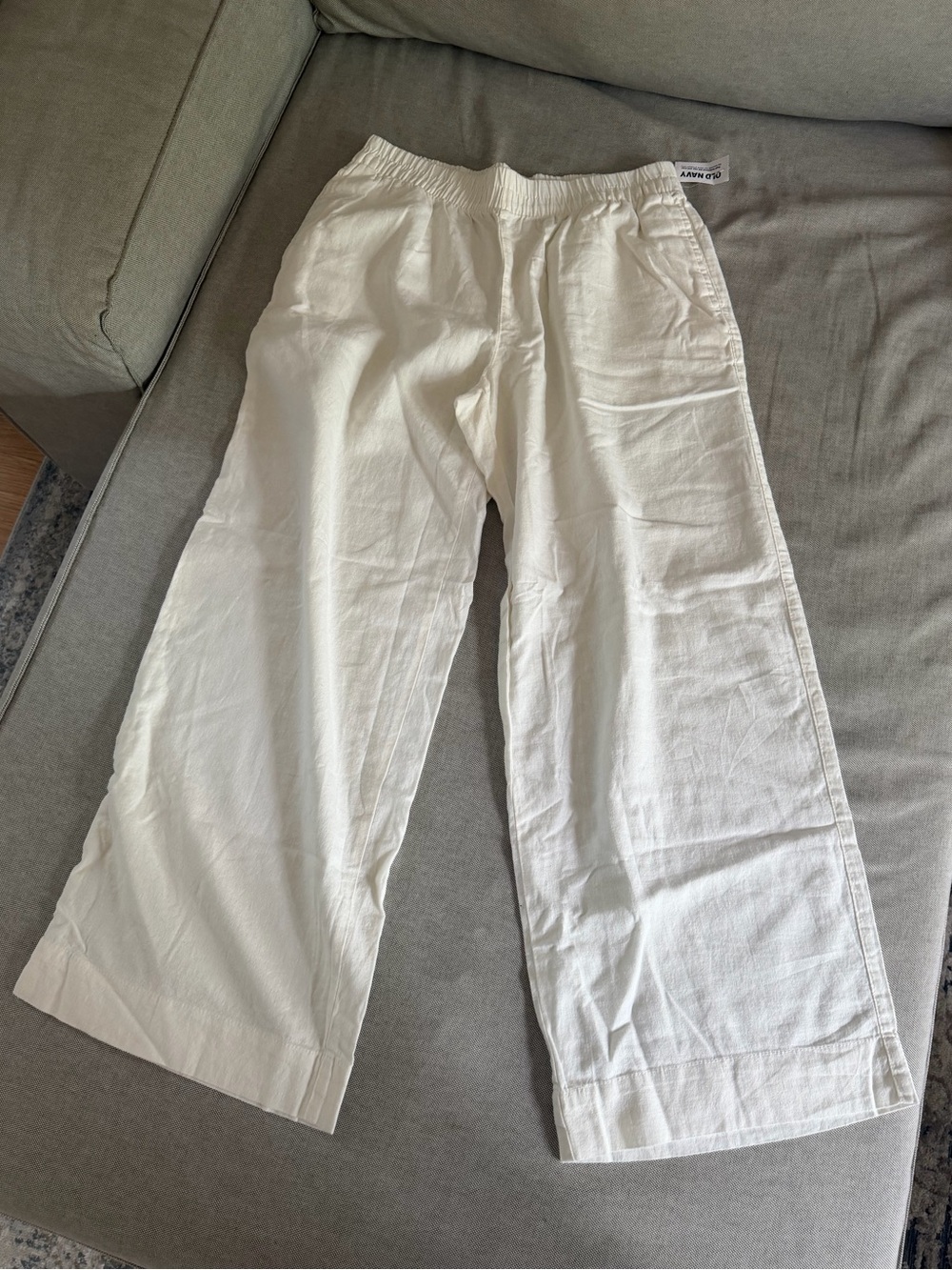 Old Navy - High-Waisted Linen-Blend Super Wide-Leg Pants
